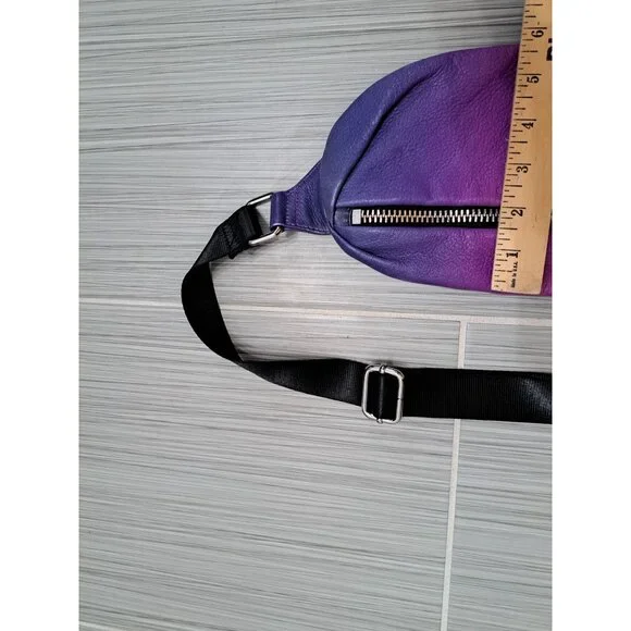 Aimee Kestenberg Gradient Leather Fanny Pack Ombre Adjustable Luxury Unisex - Picture 14 of 14